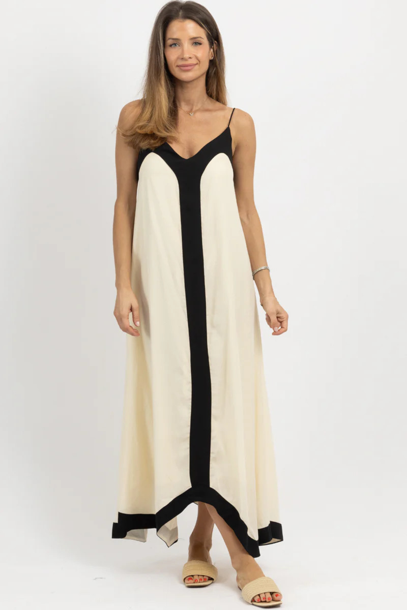 BONJOUR CONTRAST MAXI DRESS *RESTOCK COMING SOON* | L'ABEYE