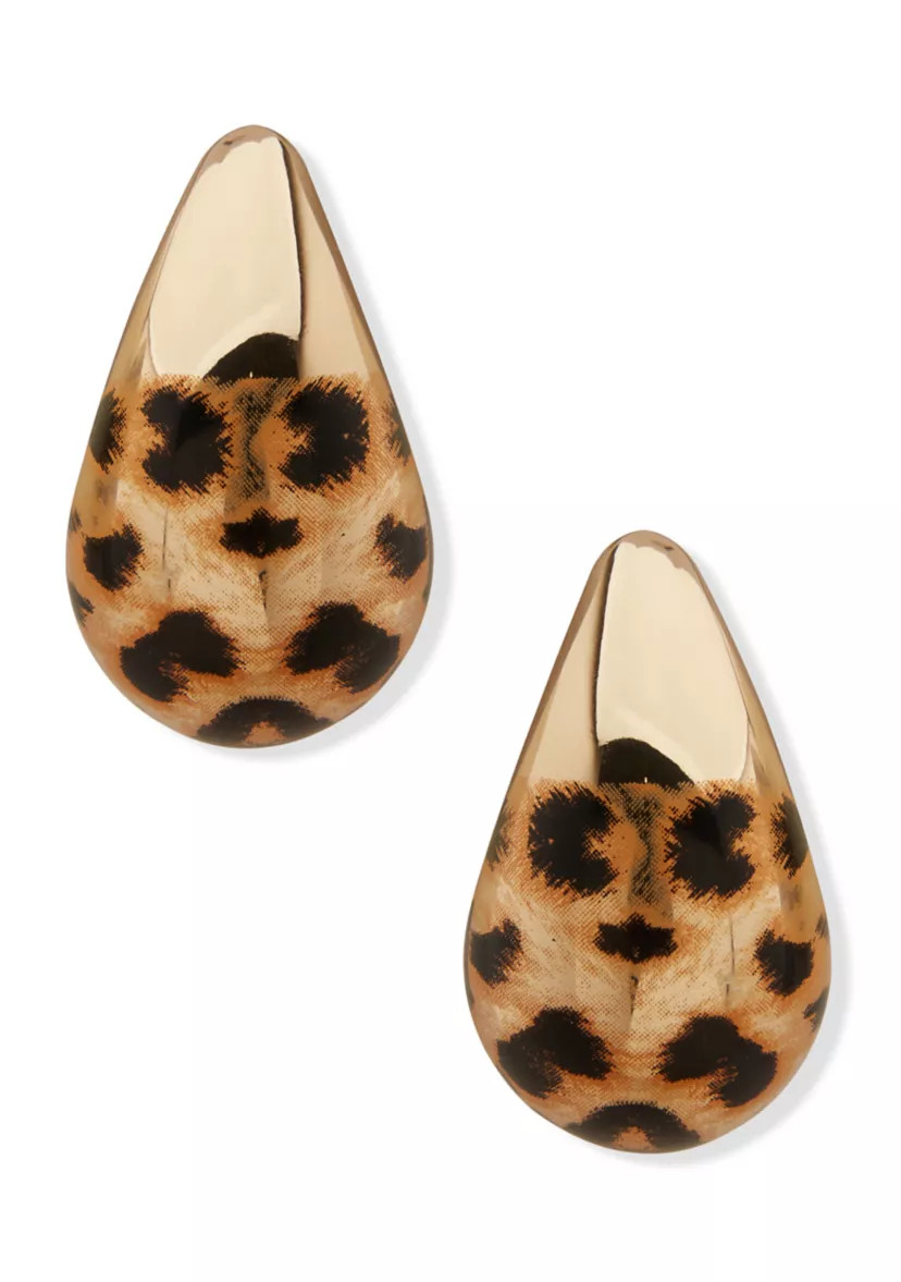 Leopard Teardrop Earrings | Belk