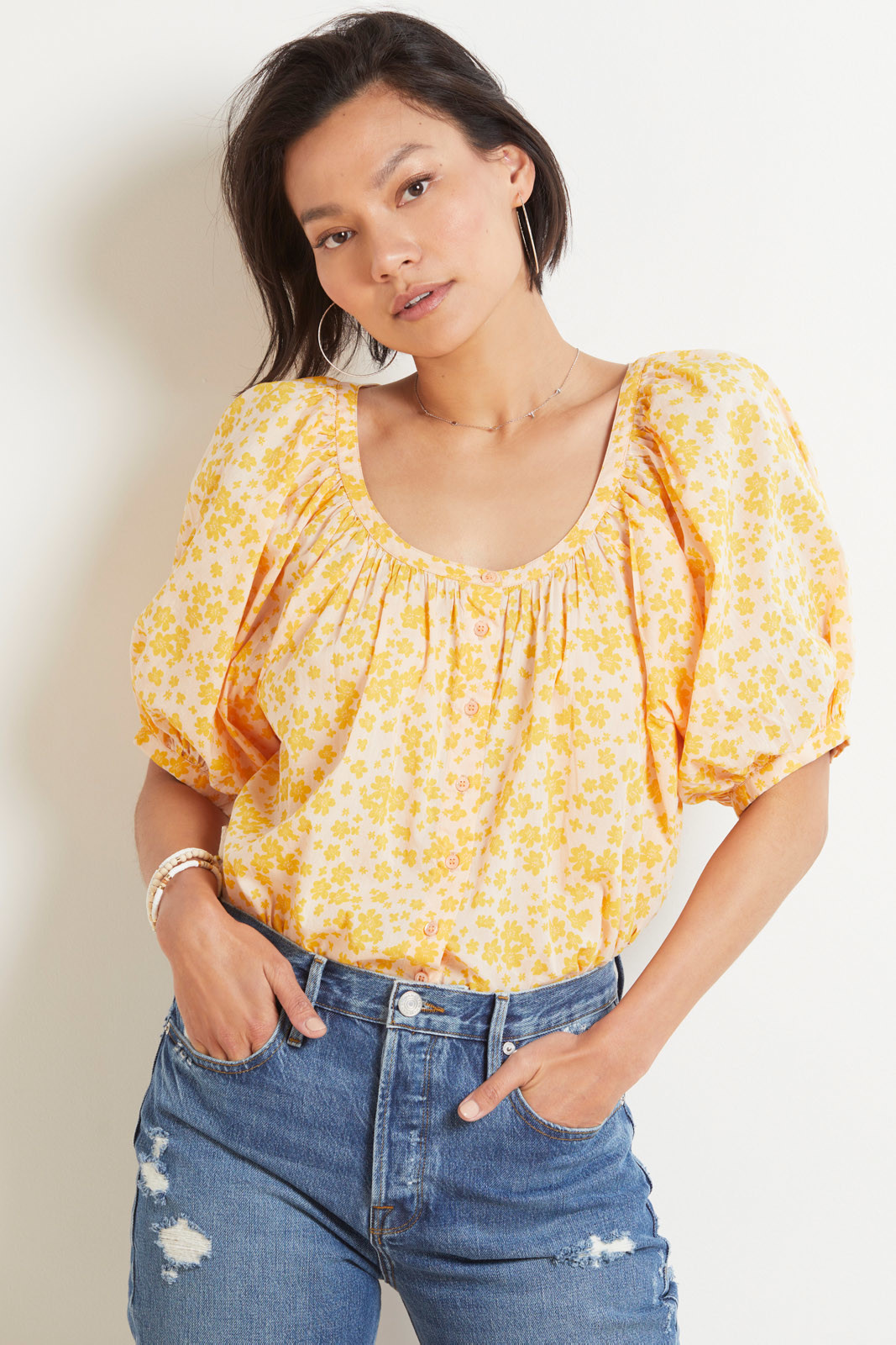 Puff Sleeve Blouse | Evereve