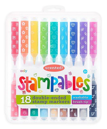 Rainbow Scented Double-Ended Stamp Markers - Set of 18 | Zulily