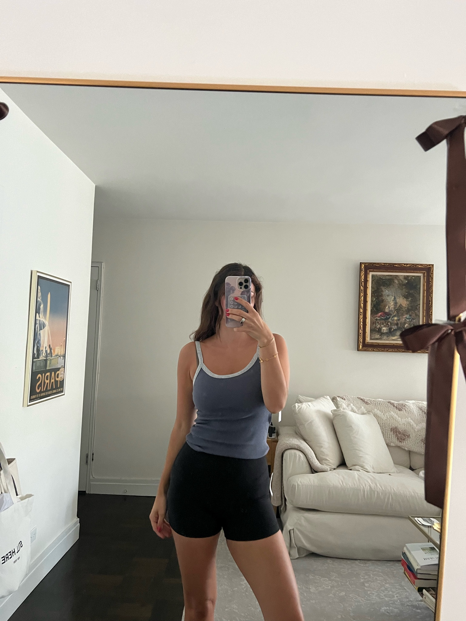 perfect basic tank comes in other colors
black biker shorts 

#LTKStyleTip #LTKFindsUnder100