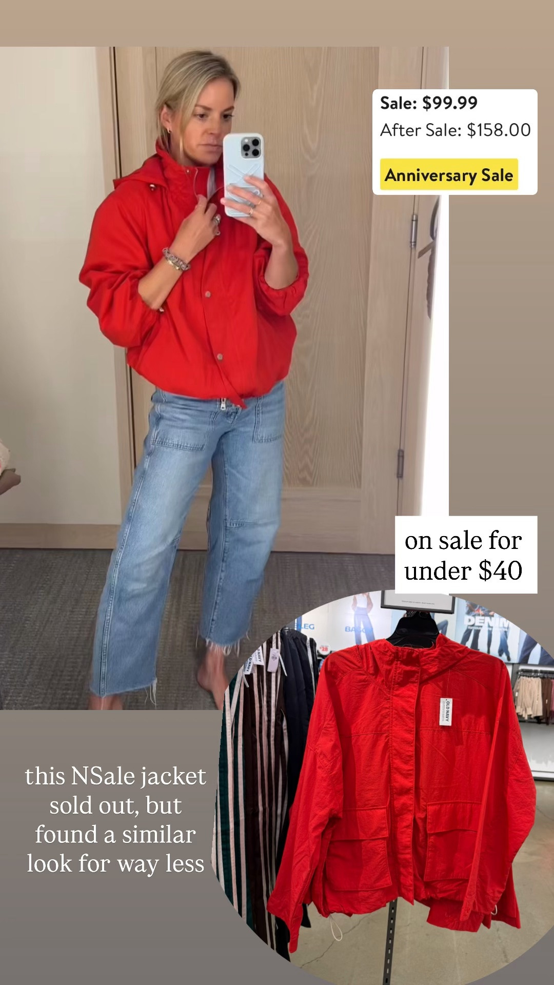 Loved this red jacket from the NSale (wearing an XS) but it sold out before I could order online. Found a similar look for less than $40

#LTKSaleAlert