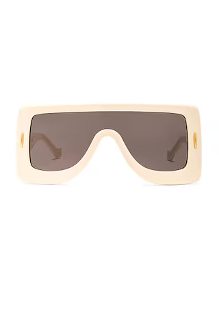 Loewe Square Sunglasses in Shiny Ivory | FWRD | FWRD 