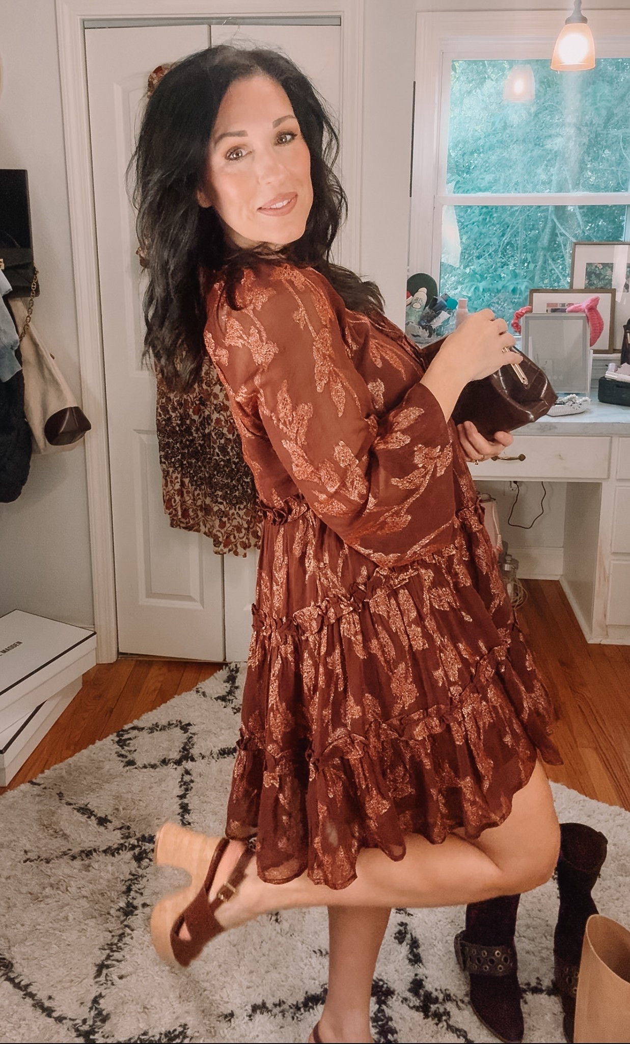 The perfect transition dress from fall to spring! Wear it with boots or a lovely open toe heal  

#LTKmomlife #LTKgrwm