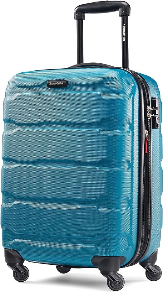 Samsonite Omni PC Hardside Expandable Luggage with Spinner Wheels, Caribbean Blue, Carry-On 20-In... | Amazon (US)