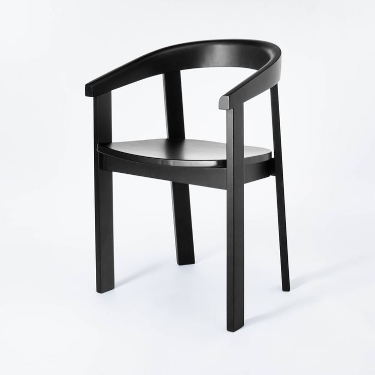 Terra Solid Wood Curved Back Dining Chair Black - Threshold&#8482; designed with Studio McGee | Target