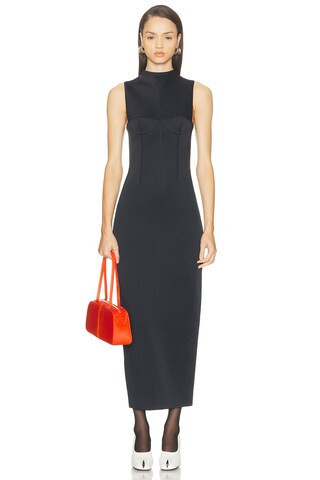 KHAITE Shoshanna Dress in Black | FWRD 