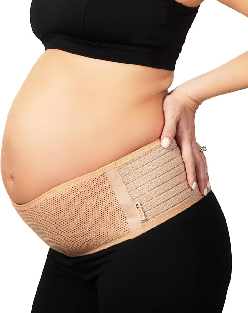 AZMED Maternity Belt Back Support - Adjustable Abdominal Binder for Pregnancy - Belly Band for Pe... | Amazon (US)