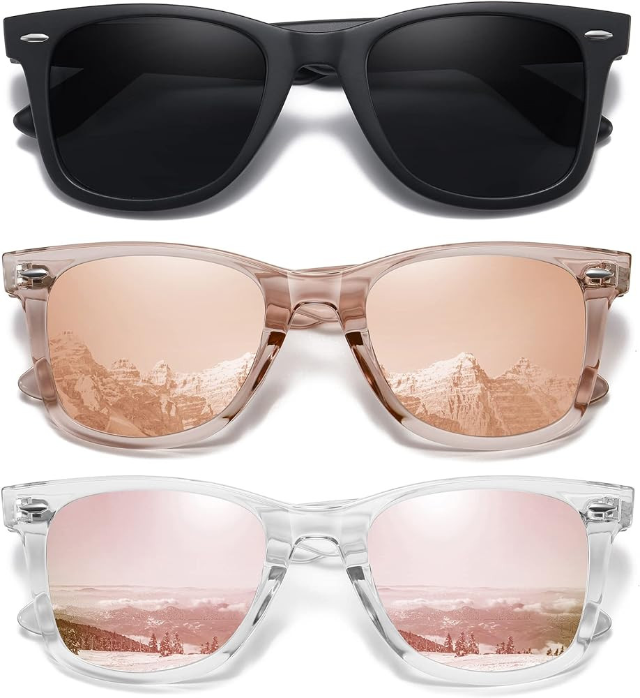 MEETSUN Retro Polarized Sunglasses for Women Men Classic Mirror Lens Driving Trendy Sun Glasses U... | Amazon (US)