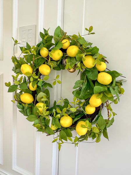 Loving the new 24” lemon wreath that I ordered for my front porch. 🌿🍋
Lemons are the perfect transitional look for spring to summer. 
Currently on sale for $68! 
Also linking a few other wreaths  


#LTKhome #LTKsalealert #LTKSeasonal