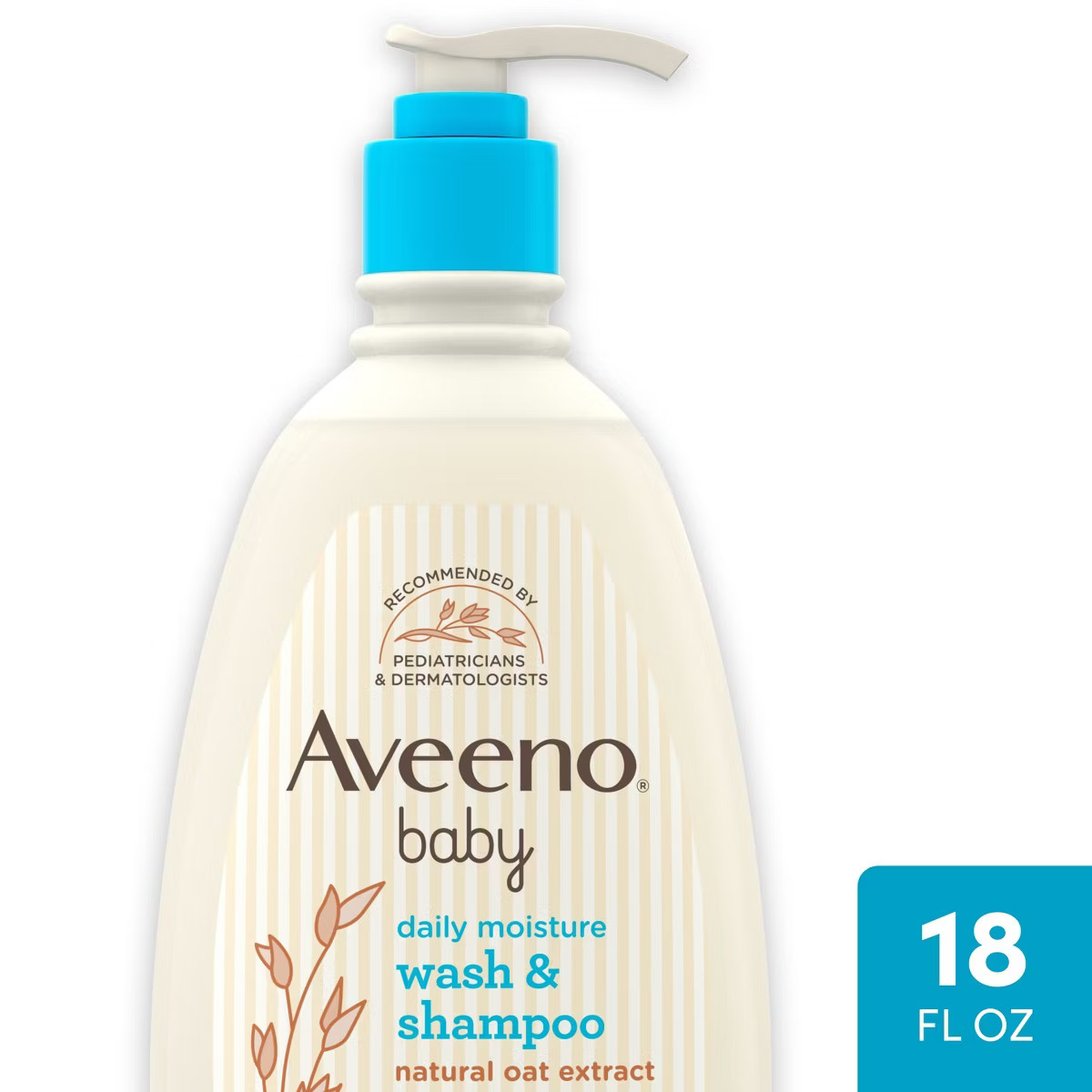 Aveeno Baby Daily Moisture Gentle Body Bath Wash & Shampoo - Lightly Scented - 18 fl oz | Target