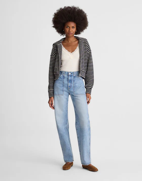 Zip-Up Knit Jacket | Madewell