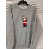 Merry Christmas Sweatshirt, Santa Gift Large Sweatshirt | Etsy (US)