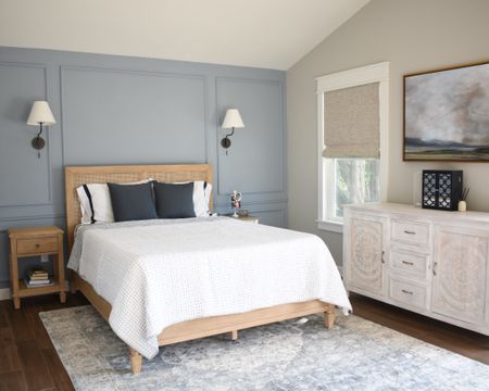 Making this house feel more like our home every day 🩵 I am SO happy with the progress we’ve made this far in our bedroom redesign, I couldn’t wait to share with y’all! Sharing links and sources below! 

#LTKhome #LTKfamily