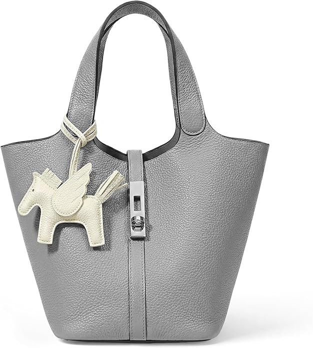 Tote Bag for Women Vegan Leather Bucket Purse for Women Top Handle Handbag Shoulder Bag with Deta... | Amazon (US)