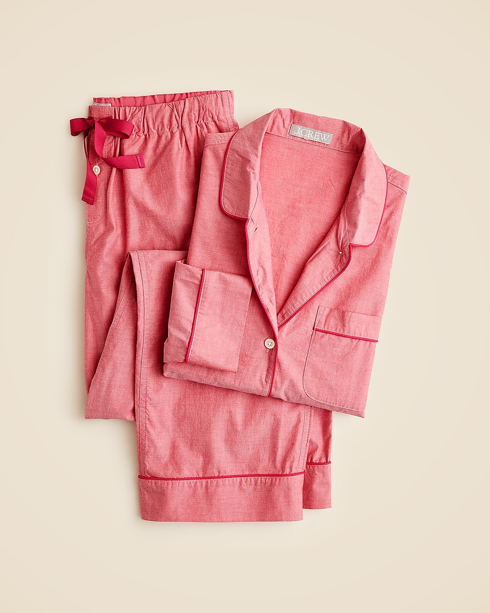 End-on-end cotton long-sleeve pajama set | J. Crew US