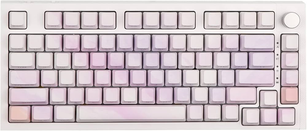 EPOMAKER Peach Sunset 133 PBT Keycaps Set, Side-printed, Side-lit Shine Through Five-side Dye Sub... | Amazon (US)