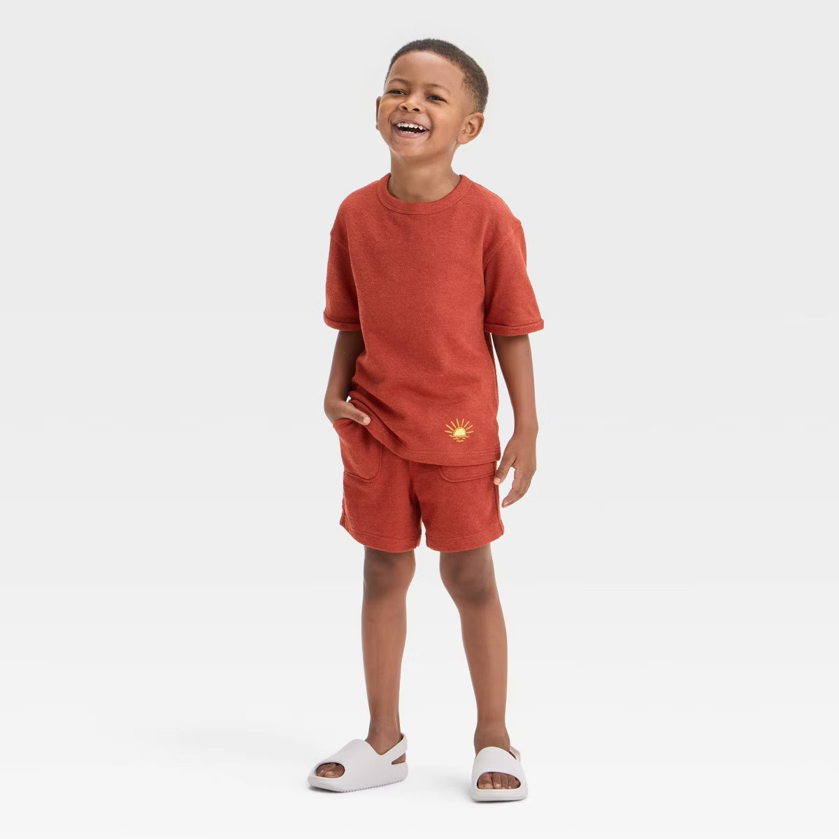 Toddler Boys' Short Sleeve French Terry T-Shirt and Shorts Set - Cat & Jack™ | Target