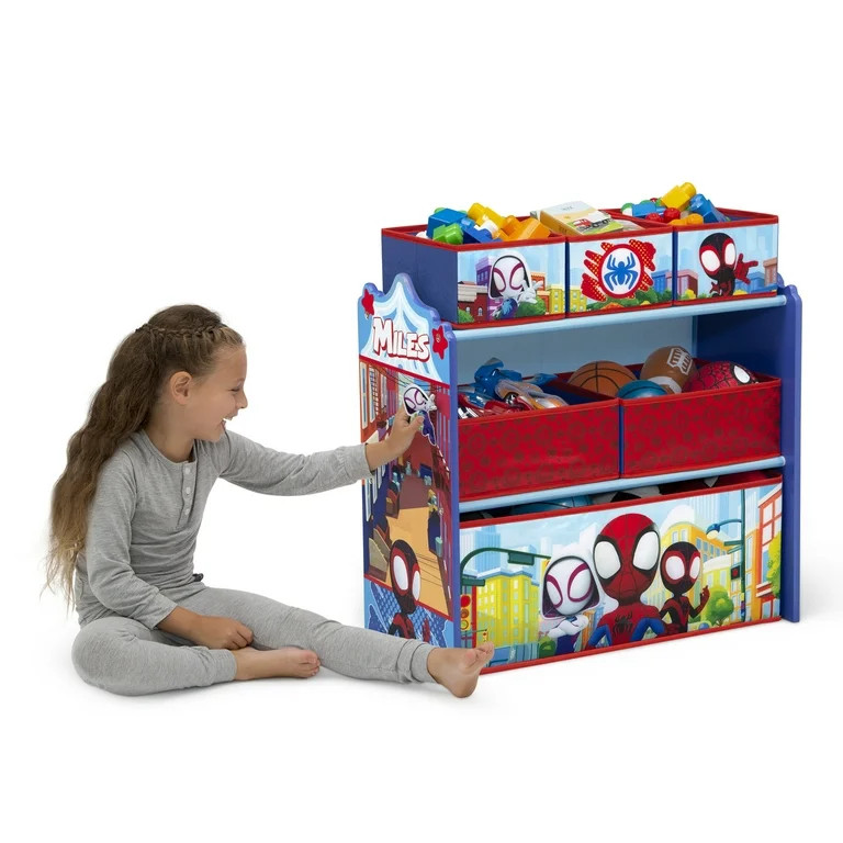 Spidey and Friends Design & Store 6 Bin Toy Storage Organizer by Delta Children | Walmart (US)