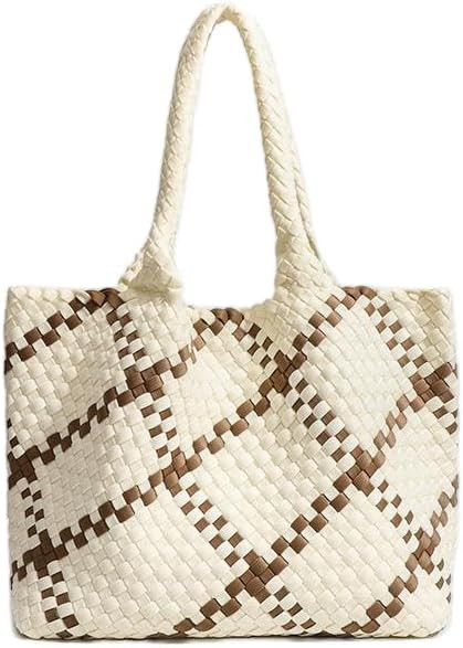 Woven Women’s Tote Bag with Clutch Lightweight Handbag Beach Shoulder Bag for Travel & Everyday... | Amazon (US)