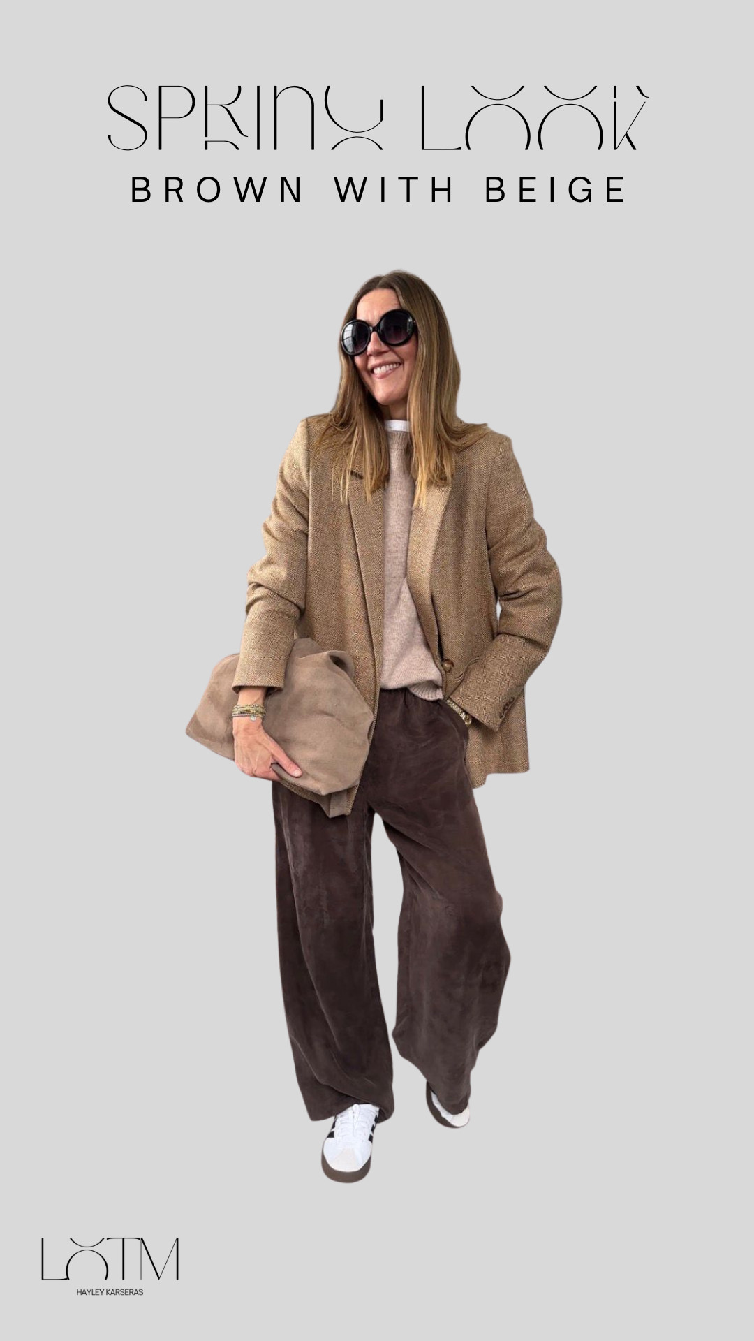 Styling Brown suede trousers with Tan! I love this combination. What do you think? 
Global Shipping Available!!  

 #LTKFashionMonth #LTKspring #LTKstyletip