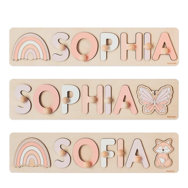 Personalized Name Puzzle Montessori Toys Nursery Decor Customized Puzzle Educational Toy Christma... | Amazon (US)