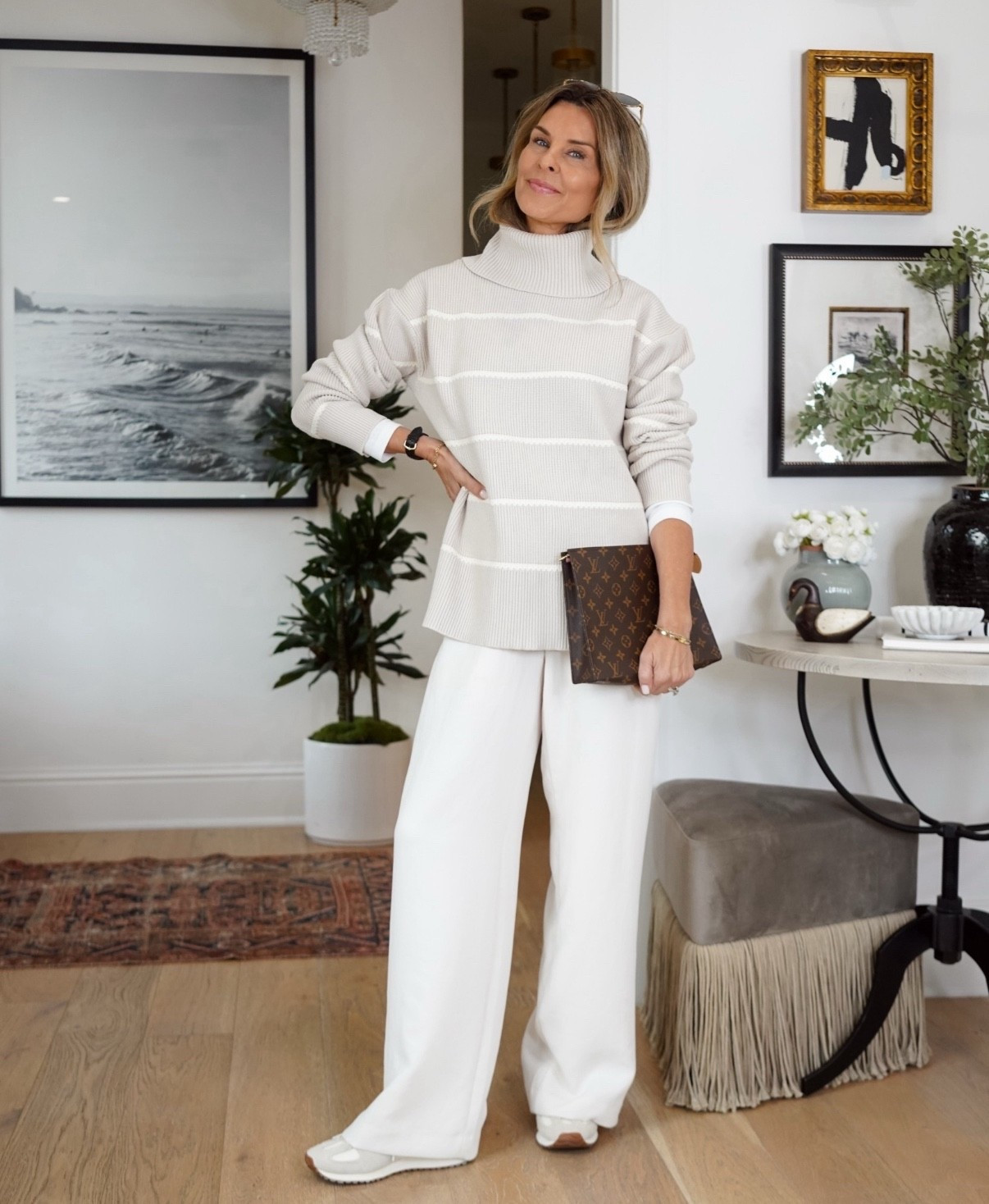 Wearing the Aritiza pants, in-stock sz XS, I’m 5’6”
-Linking the viral favorite Target version that 10/10 passes for Aritiza version! 
-Found this neutral sweater on sale! It’s cozy and love the length! 
-Jeans I size-up 1 size, I’ve had mine for years. 
-Long sleeve tee I size up to M. 
Sweatshirt on my ShopMy. 

#LTKOver40 #LTKgrwm #LTKootd