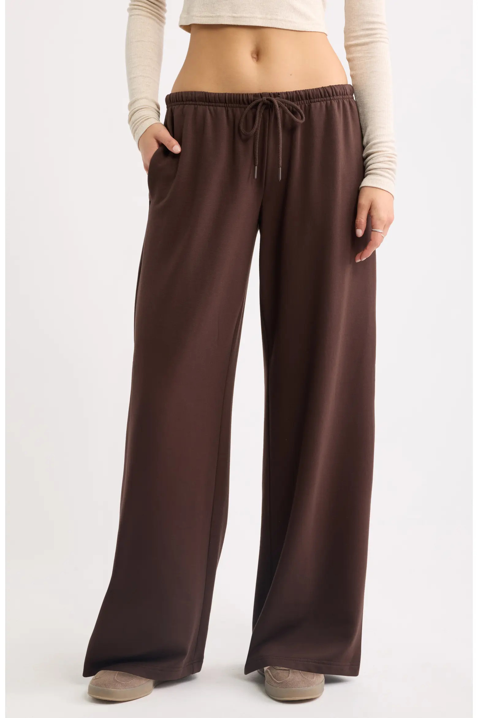 BP. Narrow Waistband Baggy Wide Leg Sweatpants (Women) | Nordstrom | Nordstrom