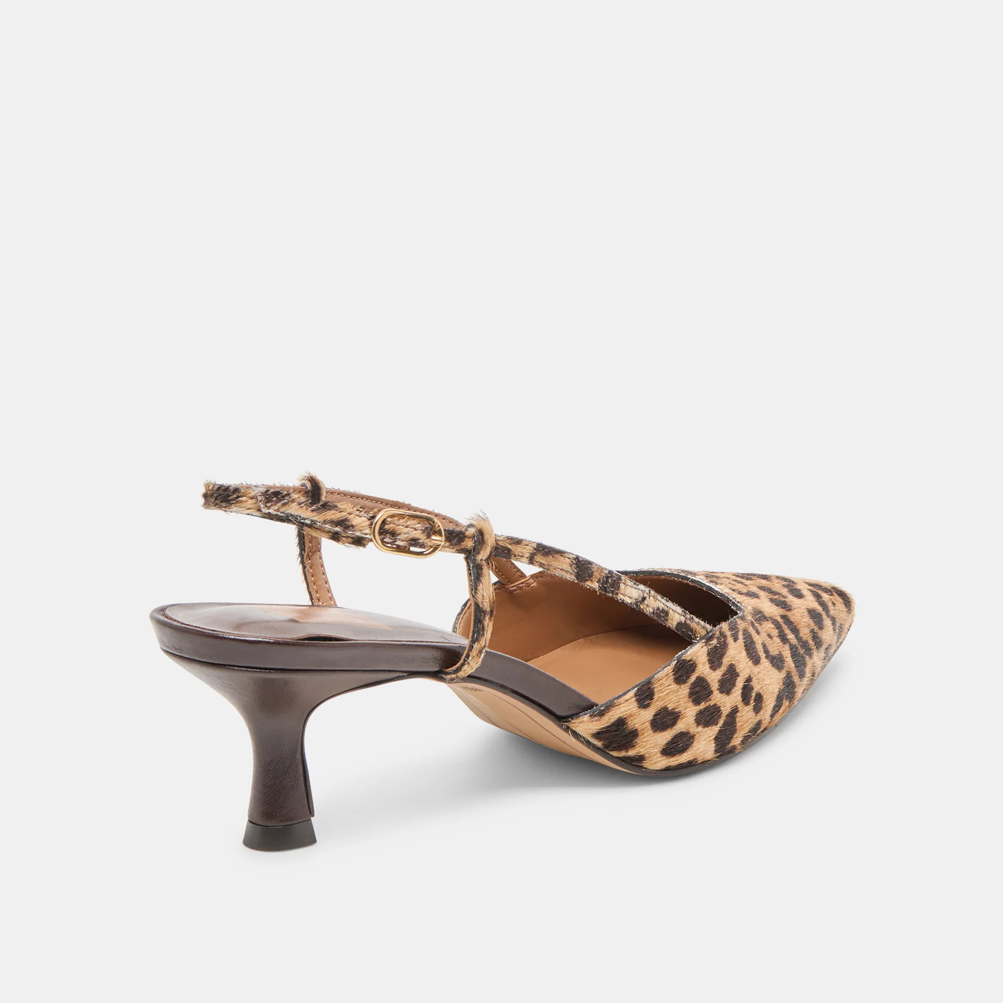 Odela Heels Dk Leopard Calf Hair | DolceVita.com