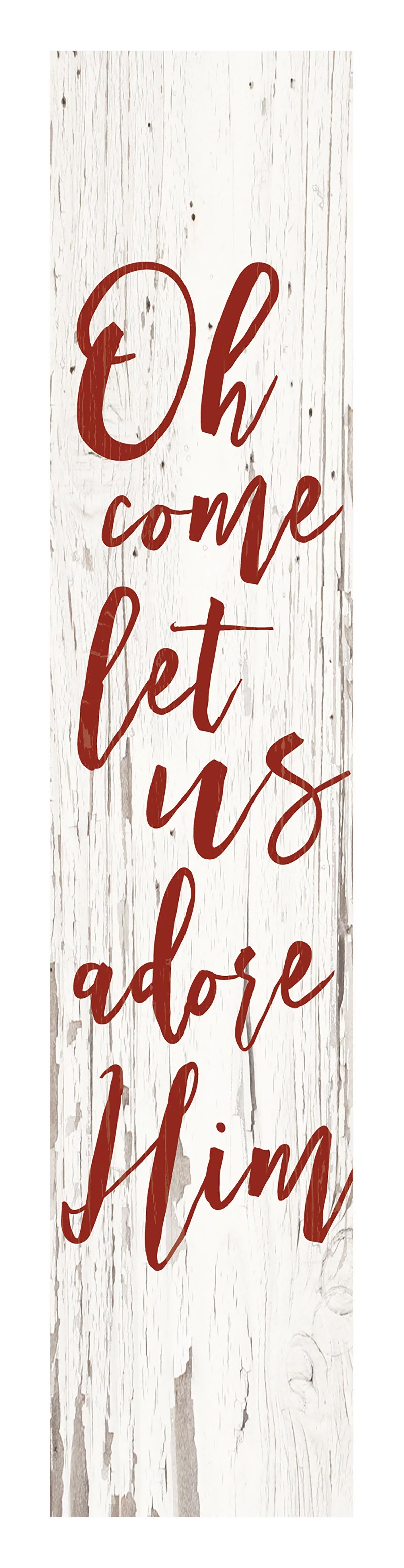 P. Graham Dunn Oh Come Let Us Adore Him Red 7.25 x 1.63 Wood Christmas Decorative Word Block Sign... | Walmart (US)