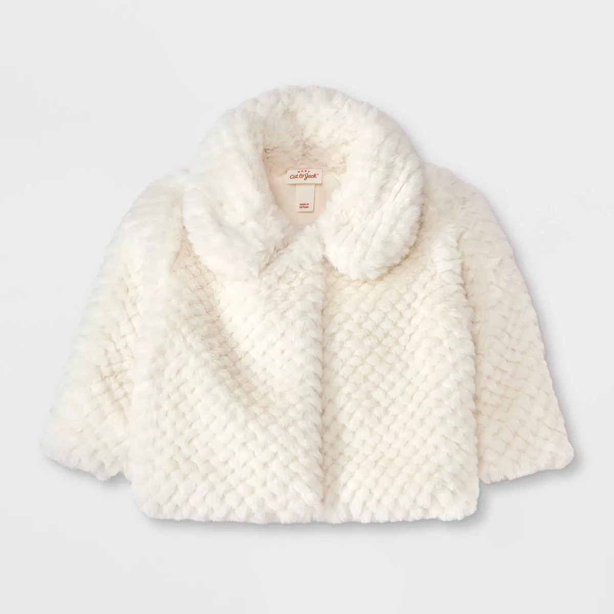 Baby Girls' Faux Fur Jacket - Cat & Jack™ Cream 18M | Target