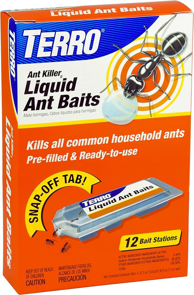 TERRO T300B Liquid Ant Killer, 12 Bait Stations | Amazon (US)
