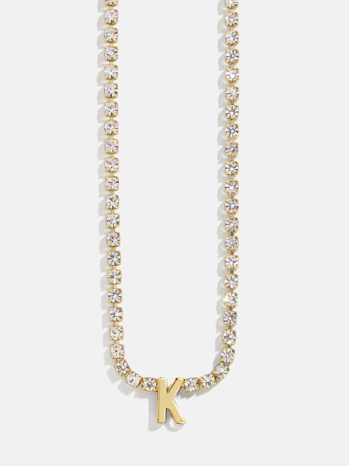 Ruth Initial Tennis Necklace - Gold/Pavé | BaubleBar (US)