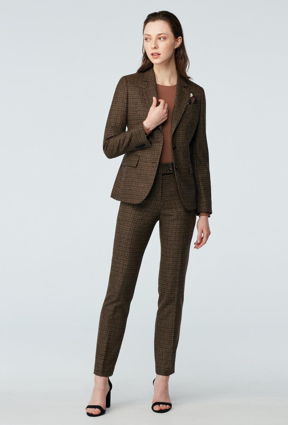 Custom Blazers Made For You - Newbridge Tweed Wool Stretch Light Brown Blazer| INDOCHINO | Indochino
