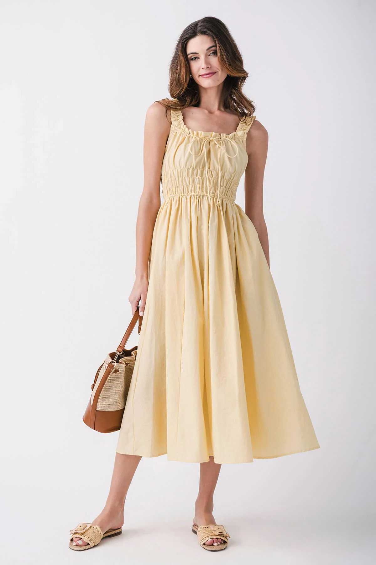 By Together Libra Smocked Waist Maxi Dress | Social Threads