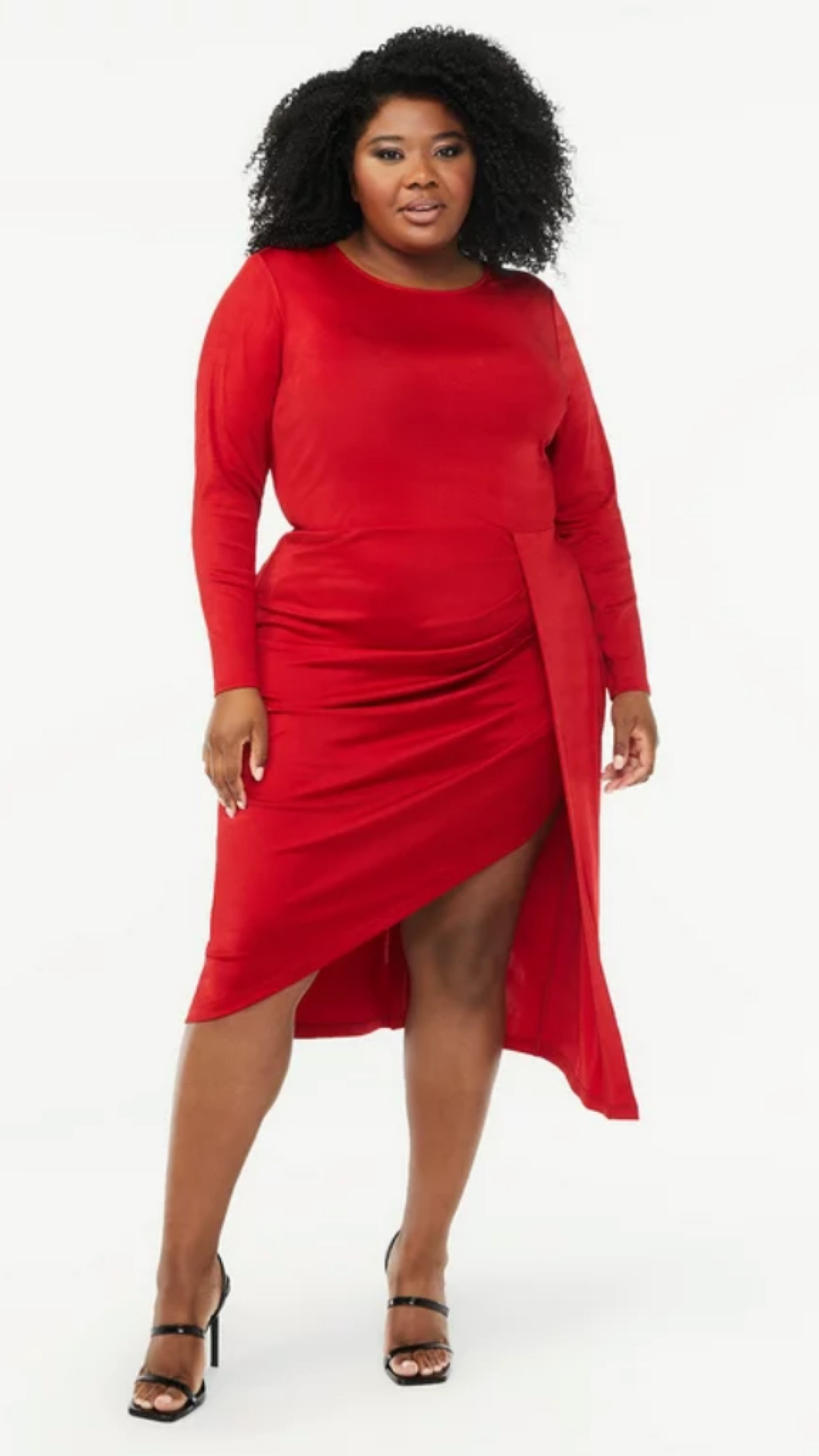 What my outfit Walmart fashion Walmart style Sofía Vergara Sofía Vergara plus size red dress black dress black faux wrap asymmetrical hem dress so if you have a garage plus size sweater full figure dress faux leather pants Walmart fashion 

#LTKSeasonal #LTKGiftGuide #LTKcurves