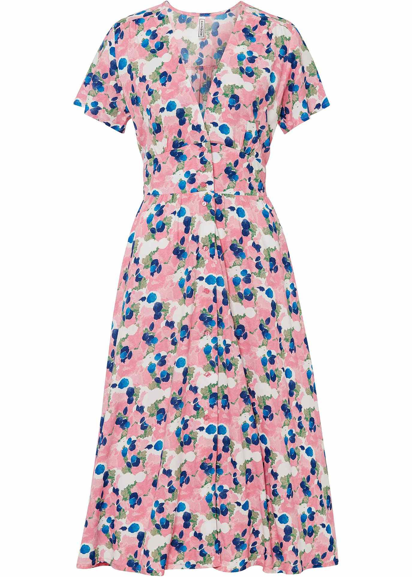 Midikleid mit V-Ausschnitt | Bonprix DE