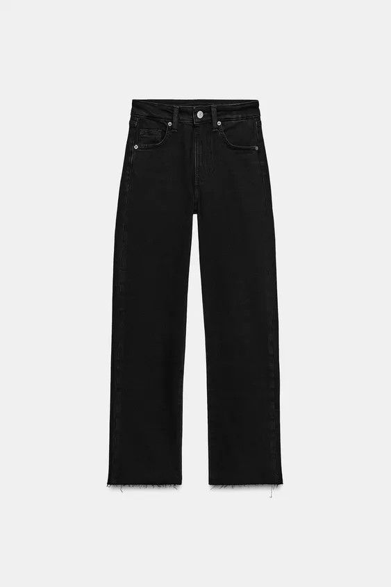 TRF HIGH-WAIST CROPPED FLARE JEANS | Zara UK