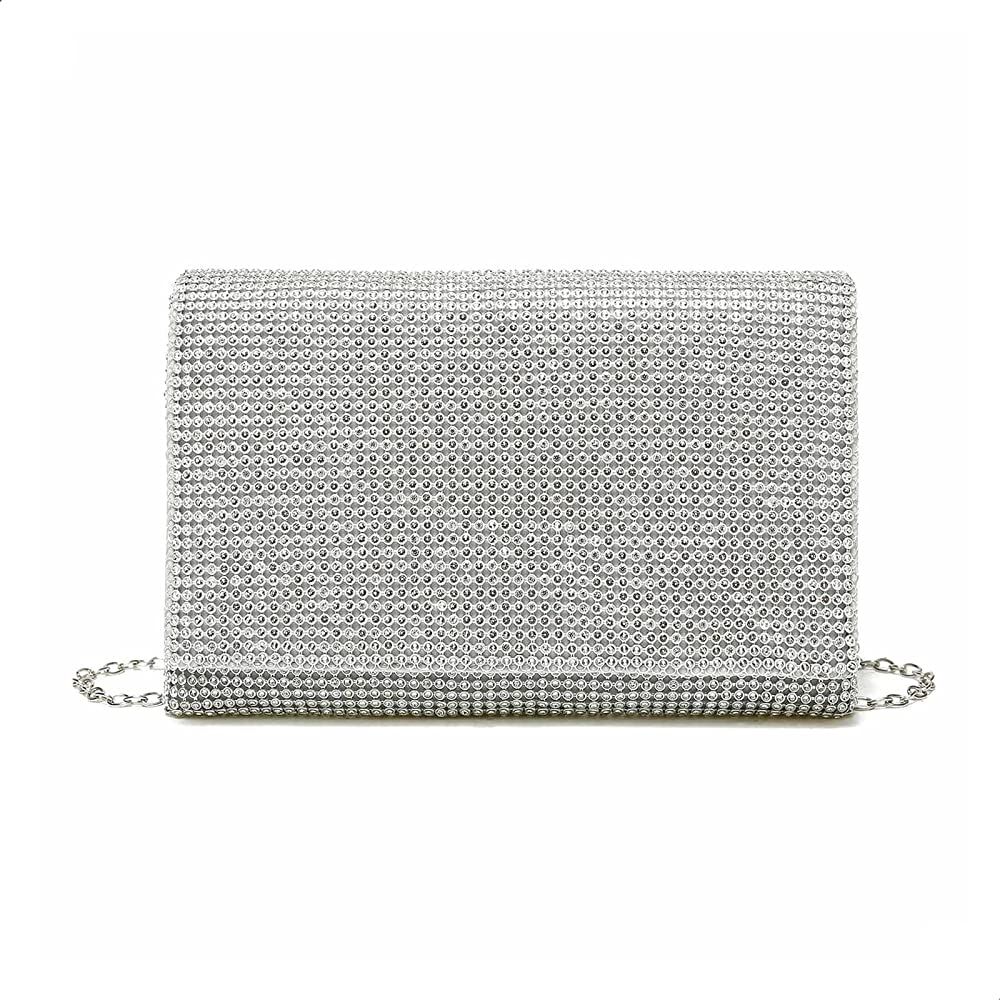 YIKOEE Rhinestone Clutch Purses for Women Glitter Evening Bag with Chain Strap | Amazon (US)