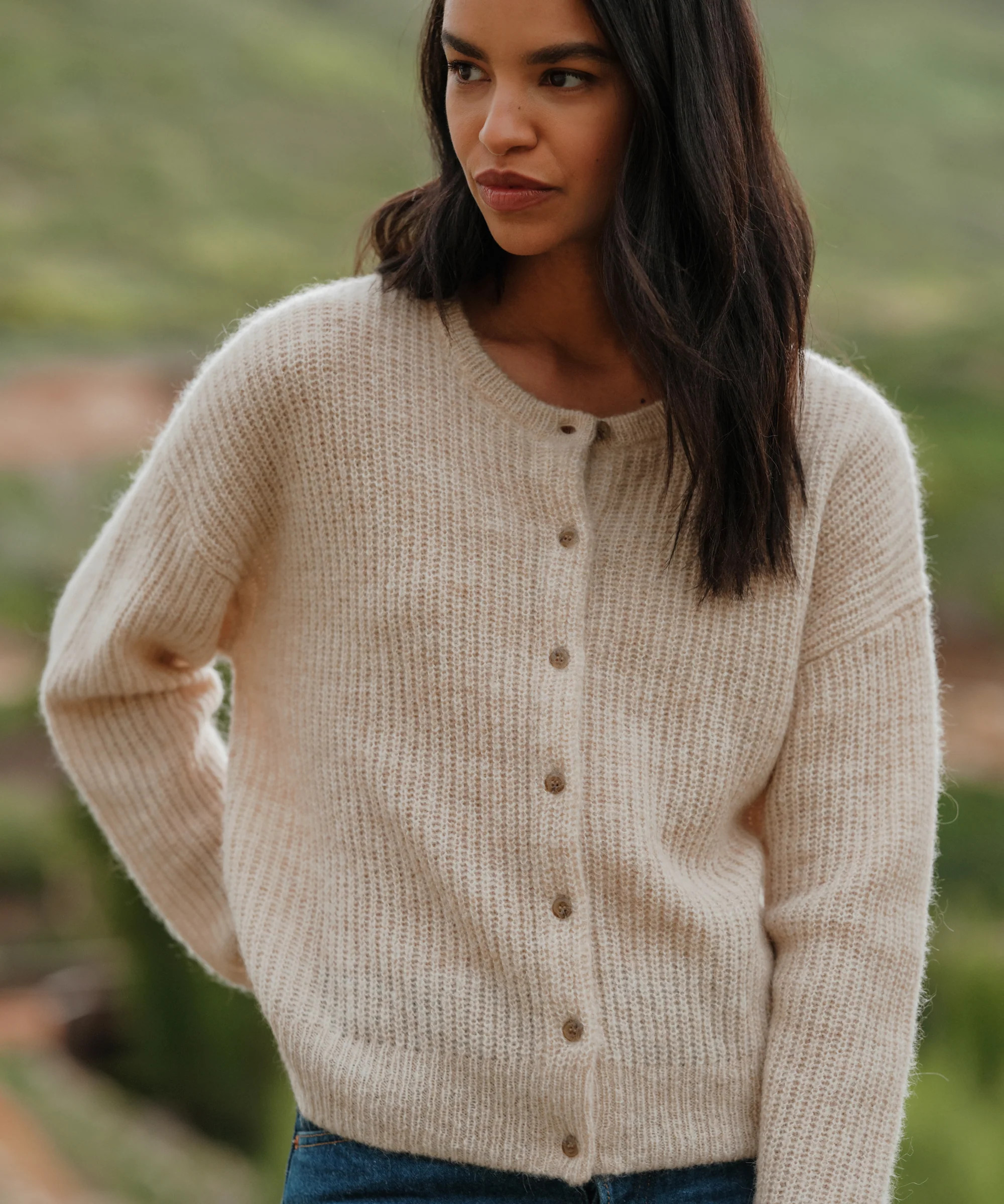 Hayes Crewneck Cardigan | Jenni Kayne