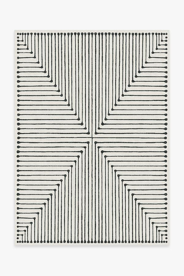 Jonathan Adler Inkdrop Black & Ivory Rug | Ruggable