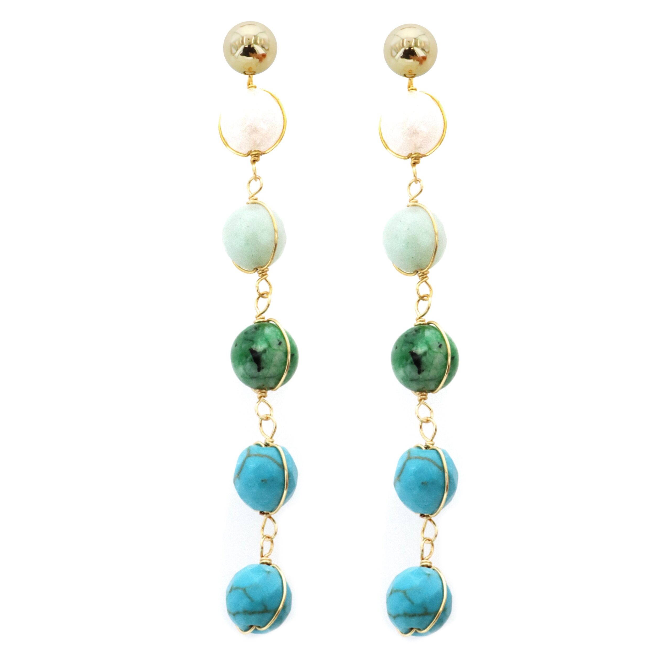 LINEAR OMBRE STONE EARRINGS | Panacea