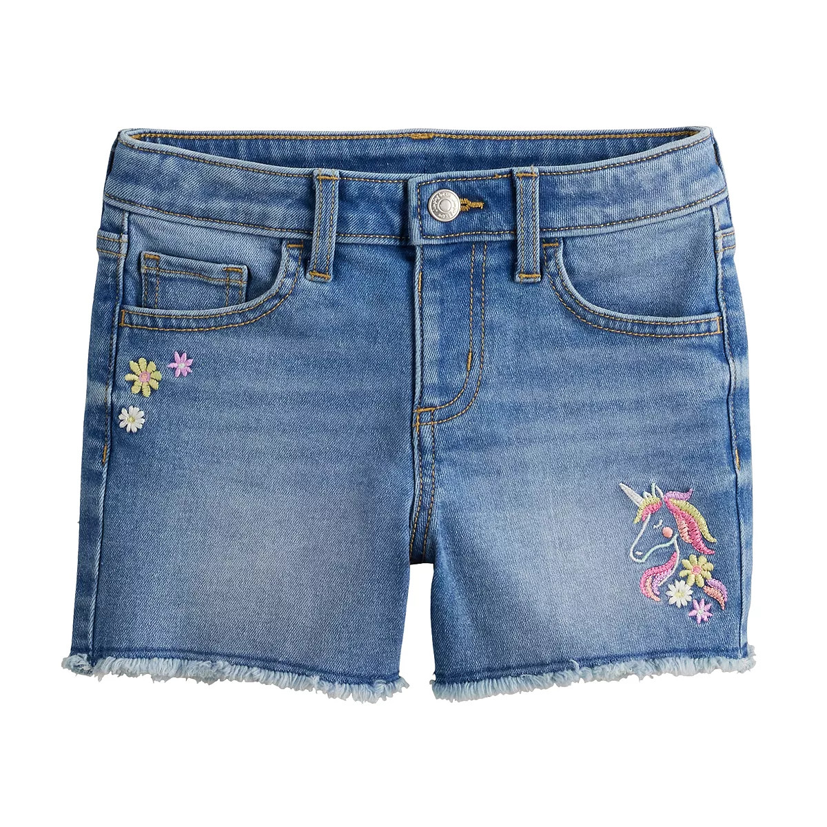 Girls 4-12 Jumping Beans® Mid Rise Jean Shorts | Kohl's