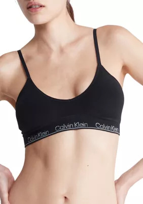 Calvin Klein Women's Modern Cotton Naturals Seamless Light Lined Triangle Bra, Black, Small | Belk
