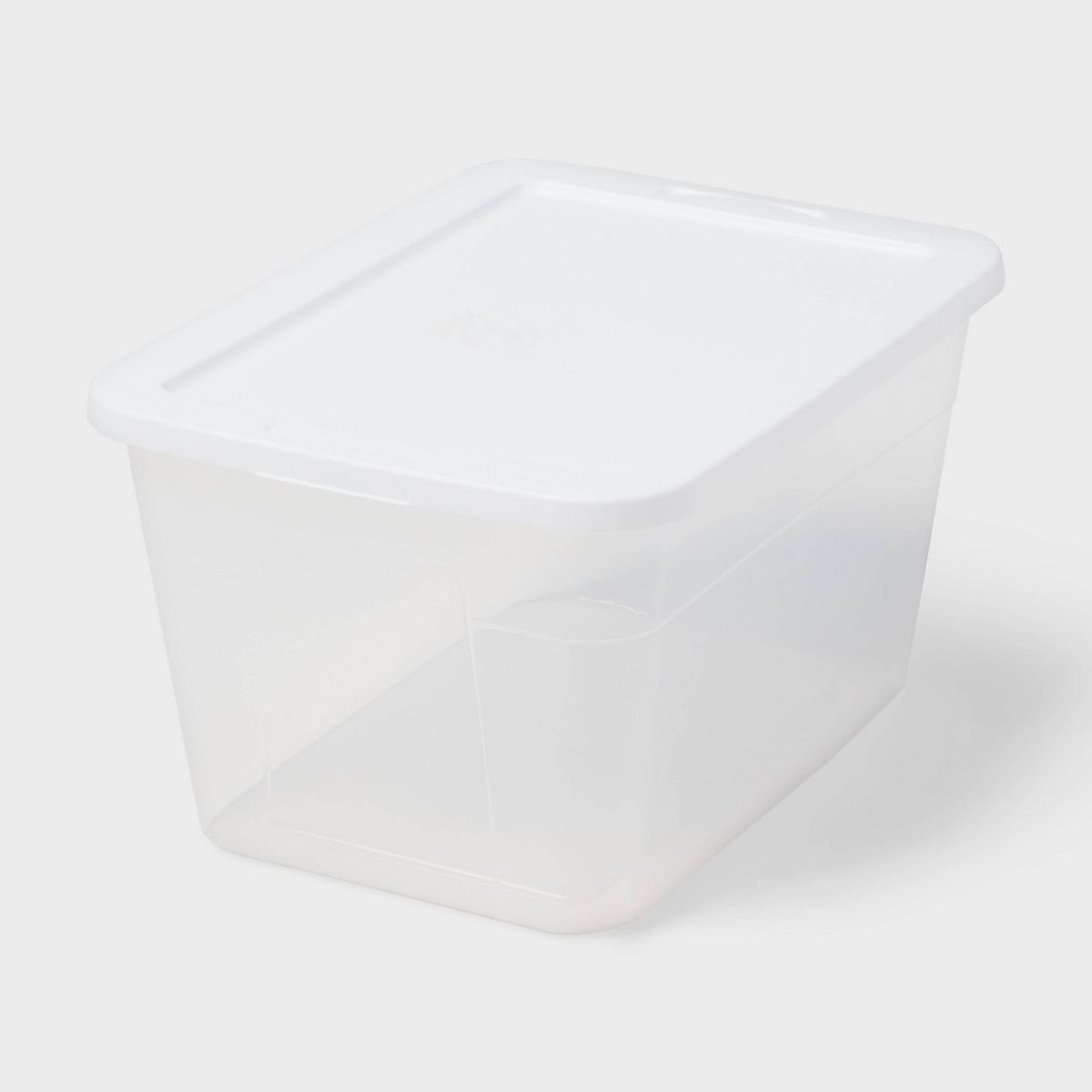 56qt Clear Storage Box with Lid White - Brightroom™ | Target