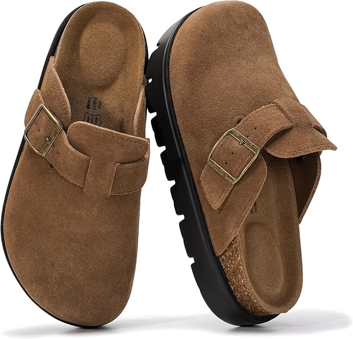 Project Cloud 100% Genuine Leather Platform Clogs for Women Footwear - Memory Foam Arch Support C... | Amazon (US)