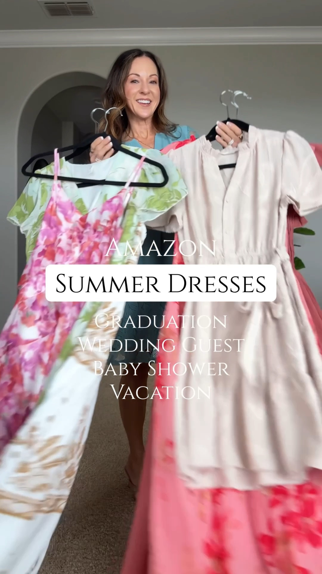 Petite friendly Amazon summer dresses perfect for baby showers, wedding guest, bridal showers, graduation and vacation. all size small. for ref: I'm 5'1", 107lbs.
 *I had to shorted the strap on the boho floral apricot yellow floral vacation dress

#LTKOver40 #LTKSaleAlert #LTKPetite