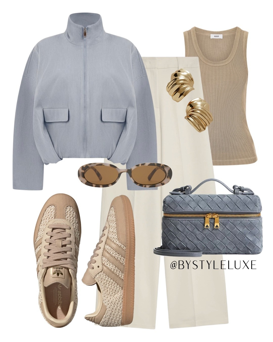 BLUES - New in elevated track jacket from Maebe styled with cream trousers and  crochet Adidas Sambas for an everyday spring outfit 

#jacket #trainers #speingoutfit

#LTKshoes #LTKeurope #LTKspring