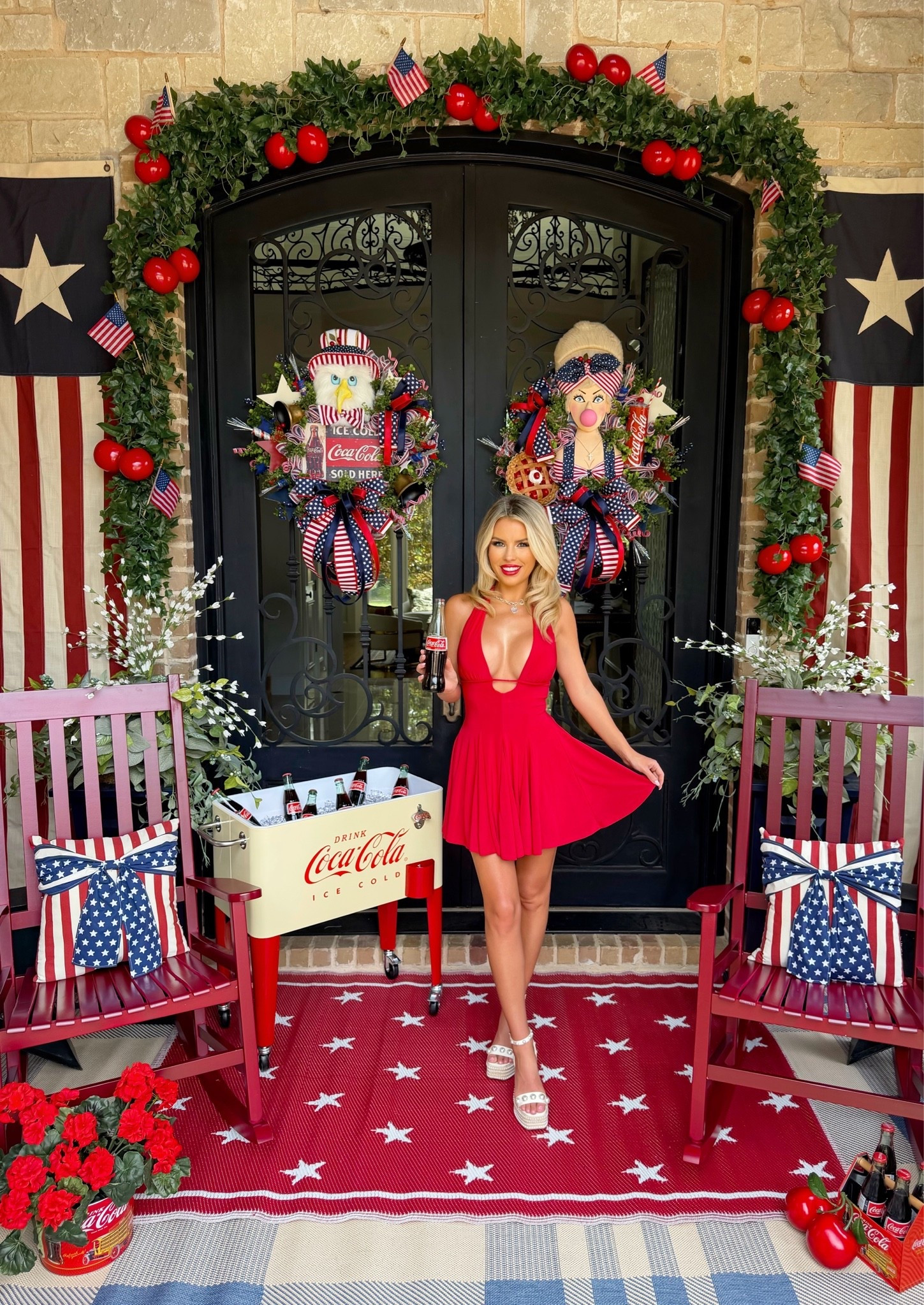 4th of July porch. Memorial Day weekend. Red white and blue. Summer porch decor. Summer decor. Home decor. Stars and Stripes. Patriotic

#LTKHome