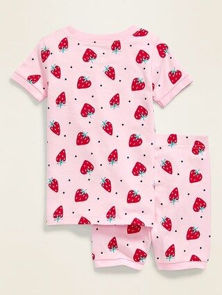 Strawberry-Print Pajama Set for Toddler Girls & Baby | Old Navy (US)